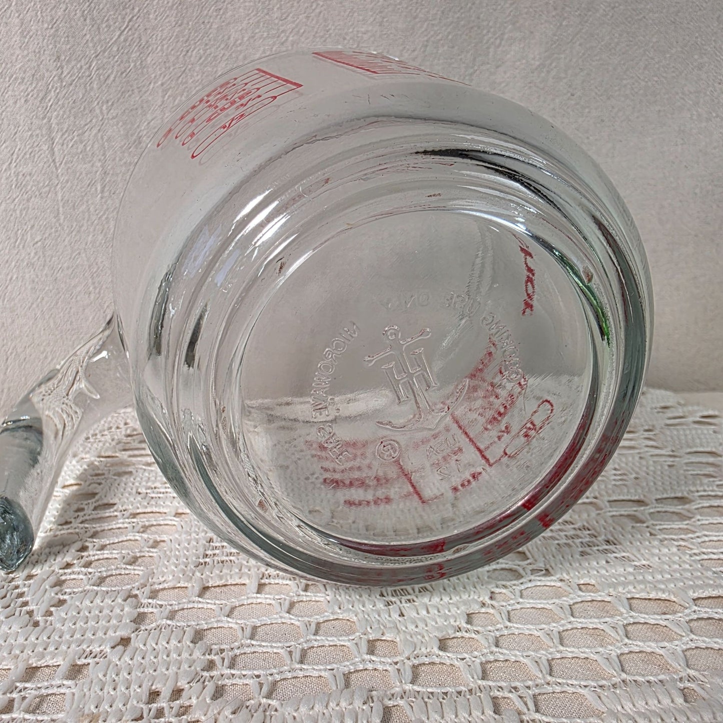 Anchor Hocking Fire King Oven Basics 2-Cup Glass Measuring Cup With Red Markings