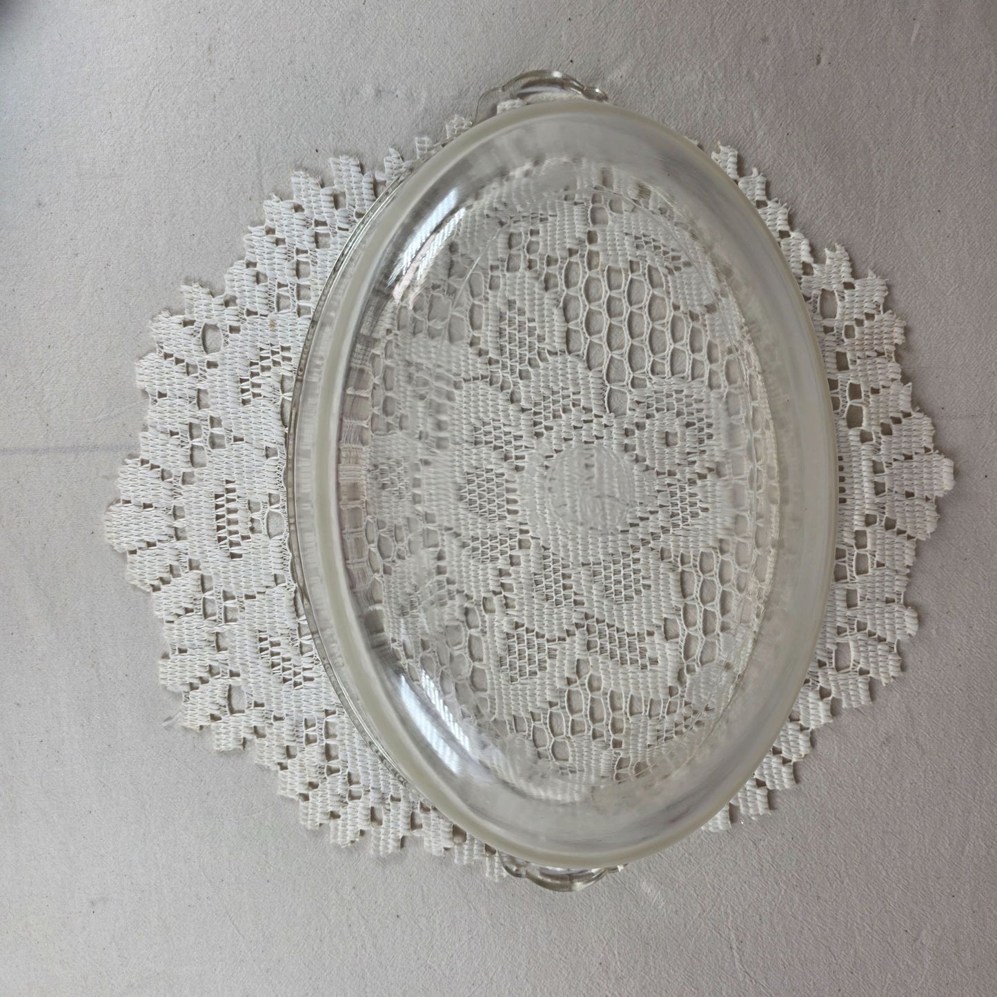 Vintage Pyrex Clear Glass Oval Casserole Dish With Lid 10" X 8" Bakeware Collectible Kitchenware