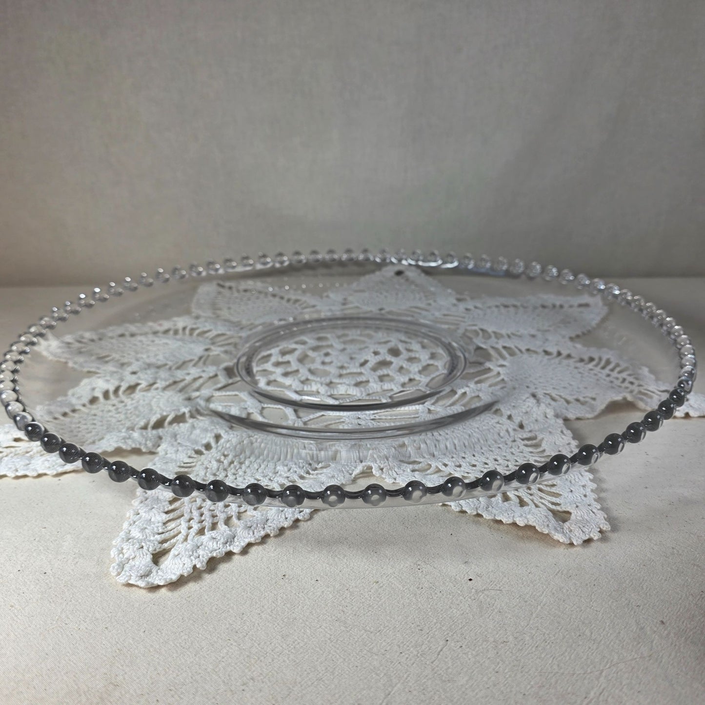Imperial Candlewick Clear Glass Punch Bowl Underplate 16 3/4" Replacement