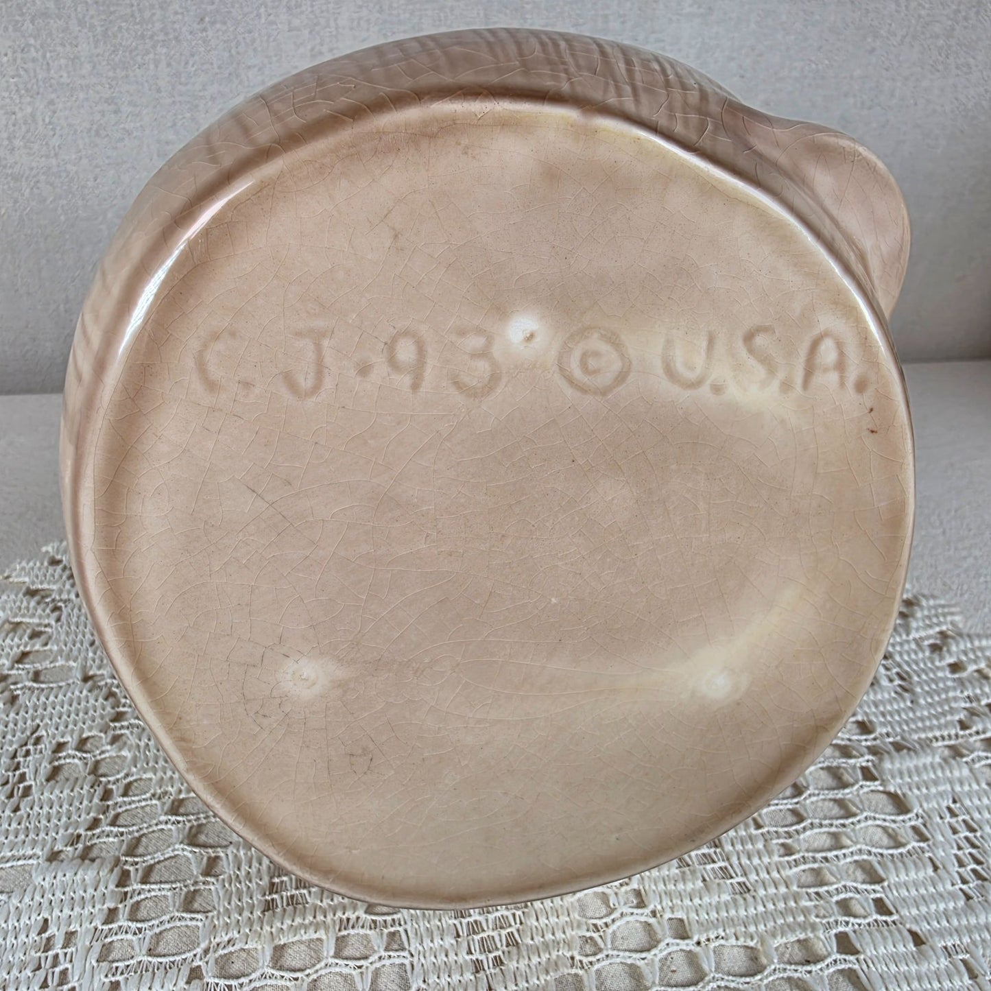 Vintage Koala Bear Cookie Jar CJ-93 USA California Pottery Beige 9"