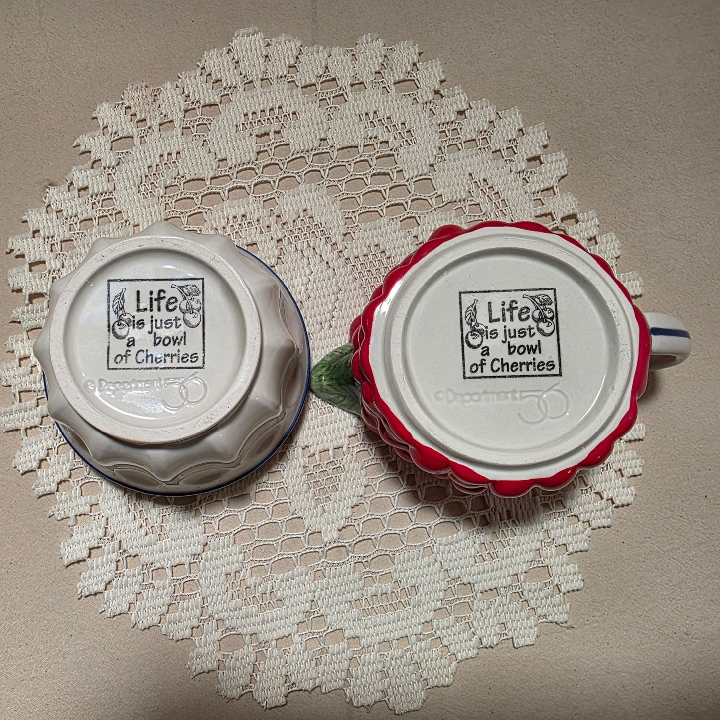 Life is Just a Bowl of Cherries Dept. 56 Sugar & Creamer