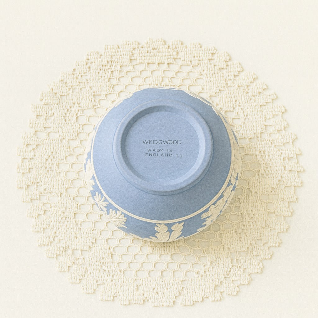 Wedgwood Blue Jasperware Lidded Sugar Bowl – Classical Relief Portland Blue