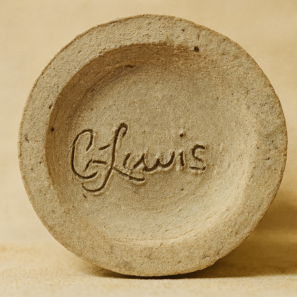 C Lewis Signed Art Pottery Vase