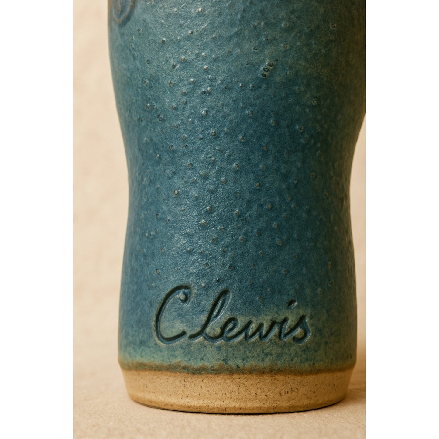 C Lewis Signed Art Pottery Vase