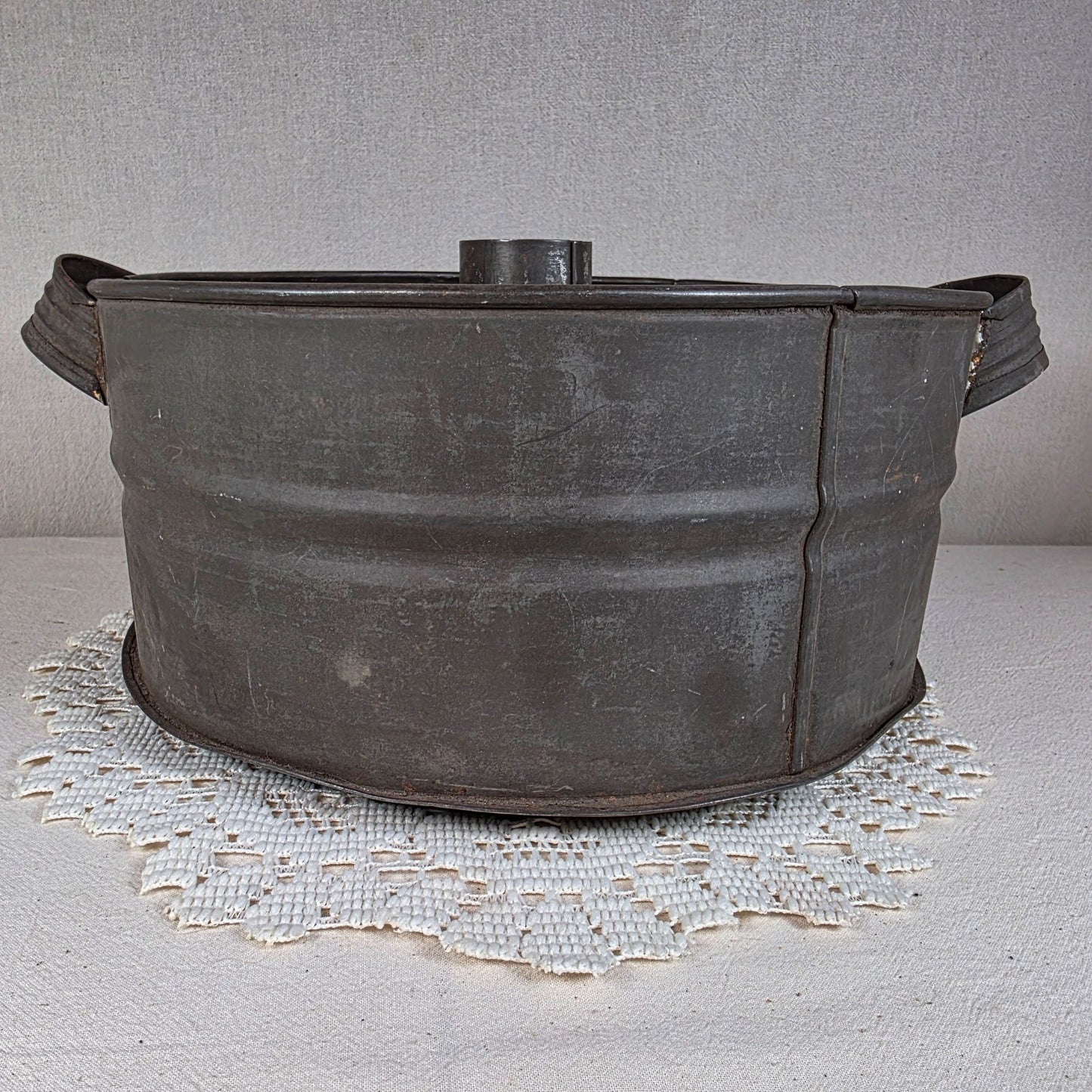 Antique Swans Down Cake Pan Angel Food Bundt Early 20th Century Farmhouse Primitive Kitchen Decor