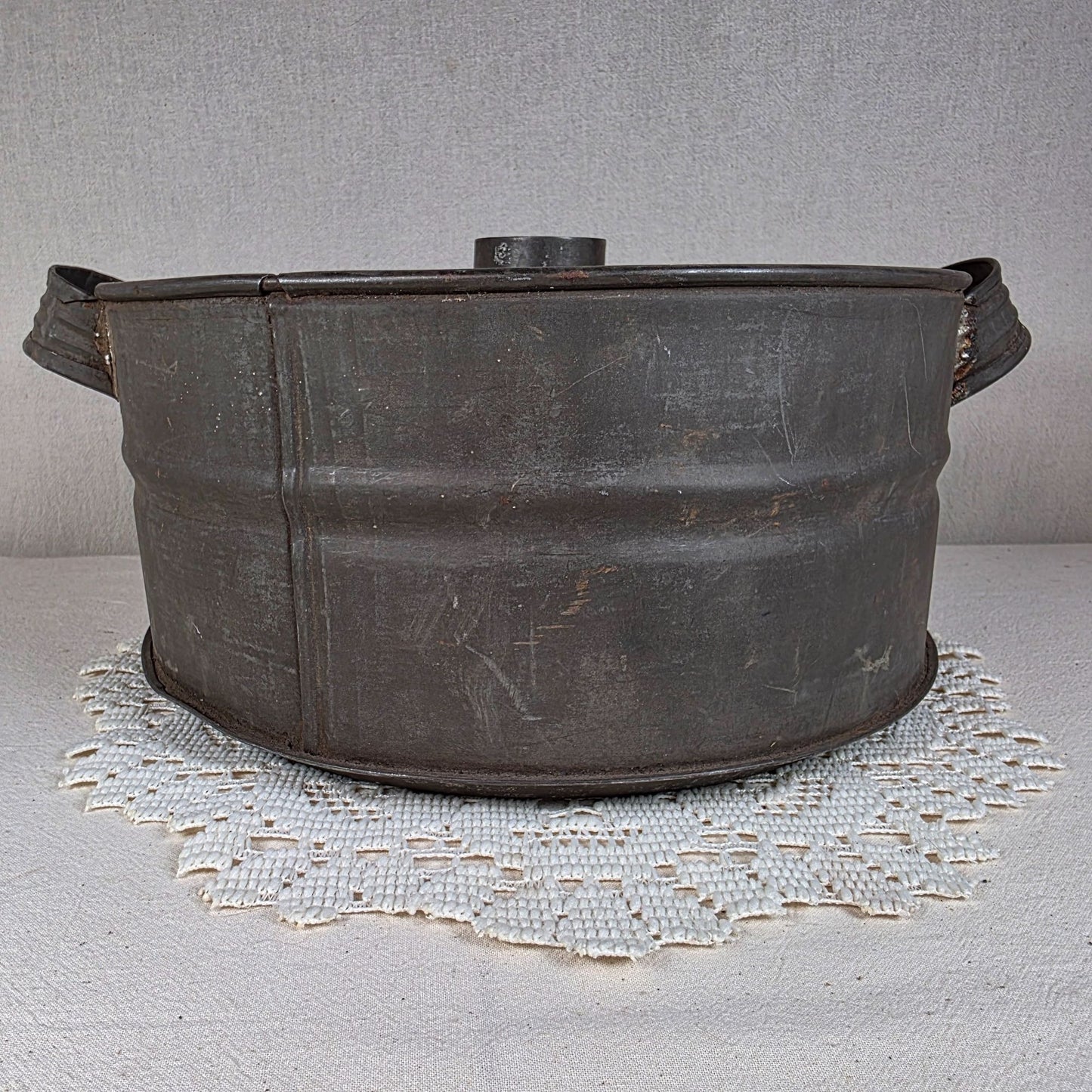 Antique Swans Down Cake Pan Angel Food Bundt Early 20th Century Farmhouse Primitive Kitchen Decor