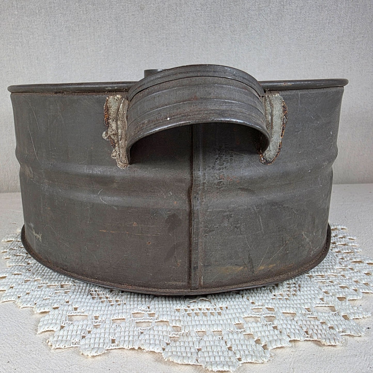 Antique Swans Down Cake Pan Angel Food Bundt Early 20th Century Farmhouse Primitive Kitchen Decor