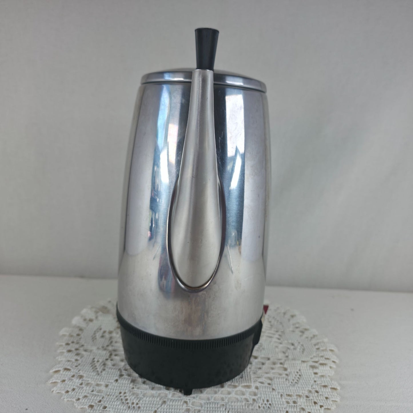 Vintage Toastmaster Electric Percolator Coffee Maker 9-Cup Stainless Steel With Black Accents Model M521