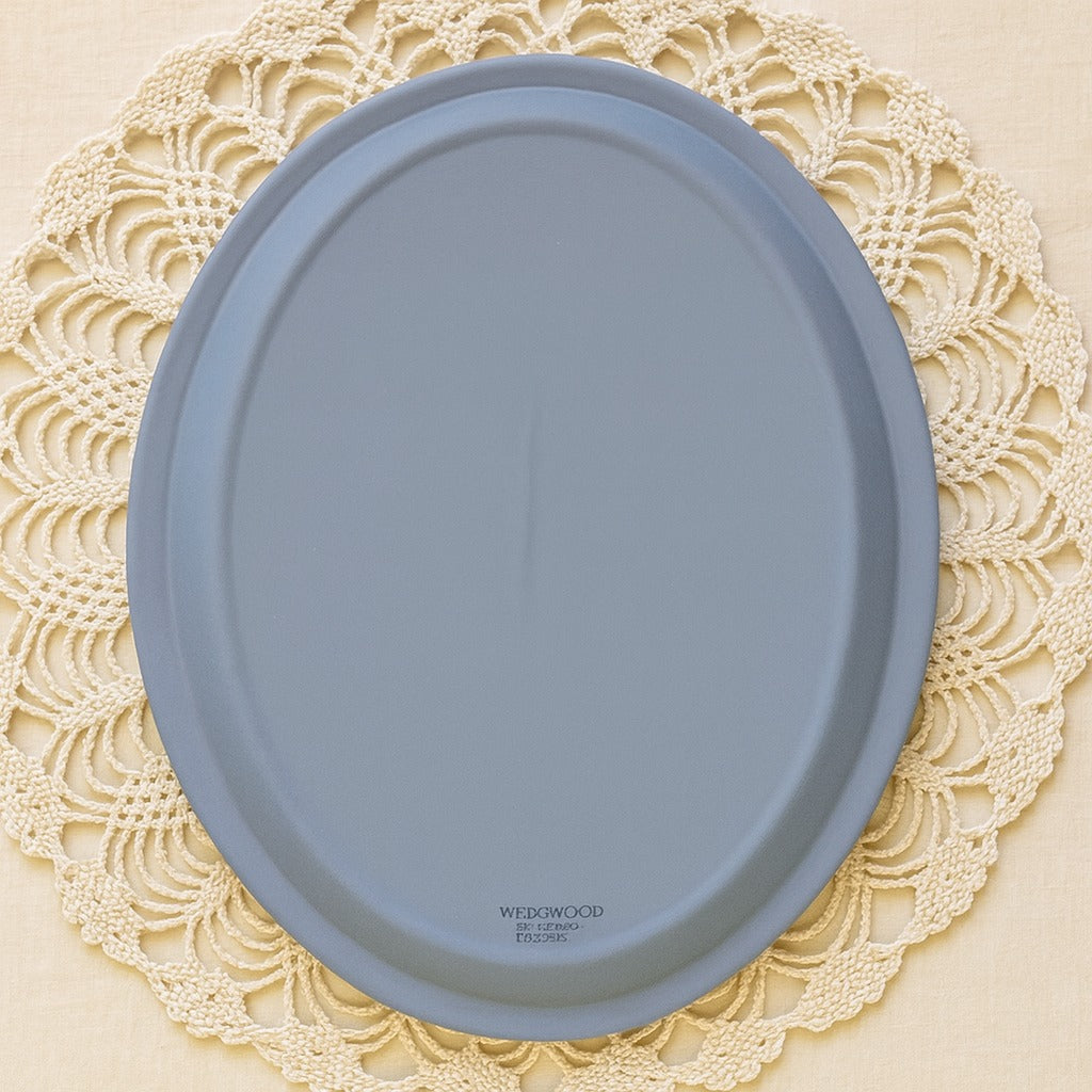 Pair of Wedgwood Jasperware Pieces — Oval Tray & Round Plate