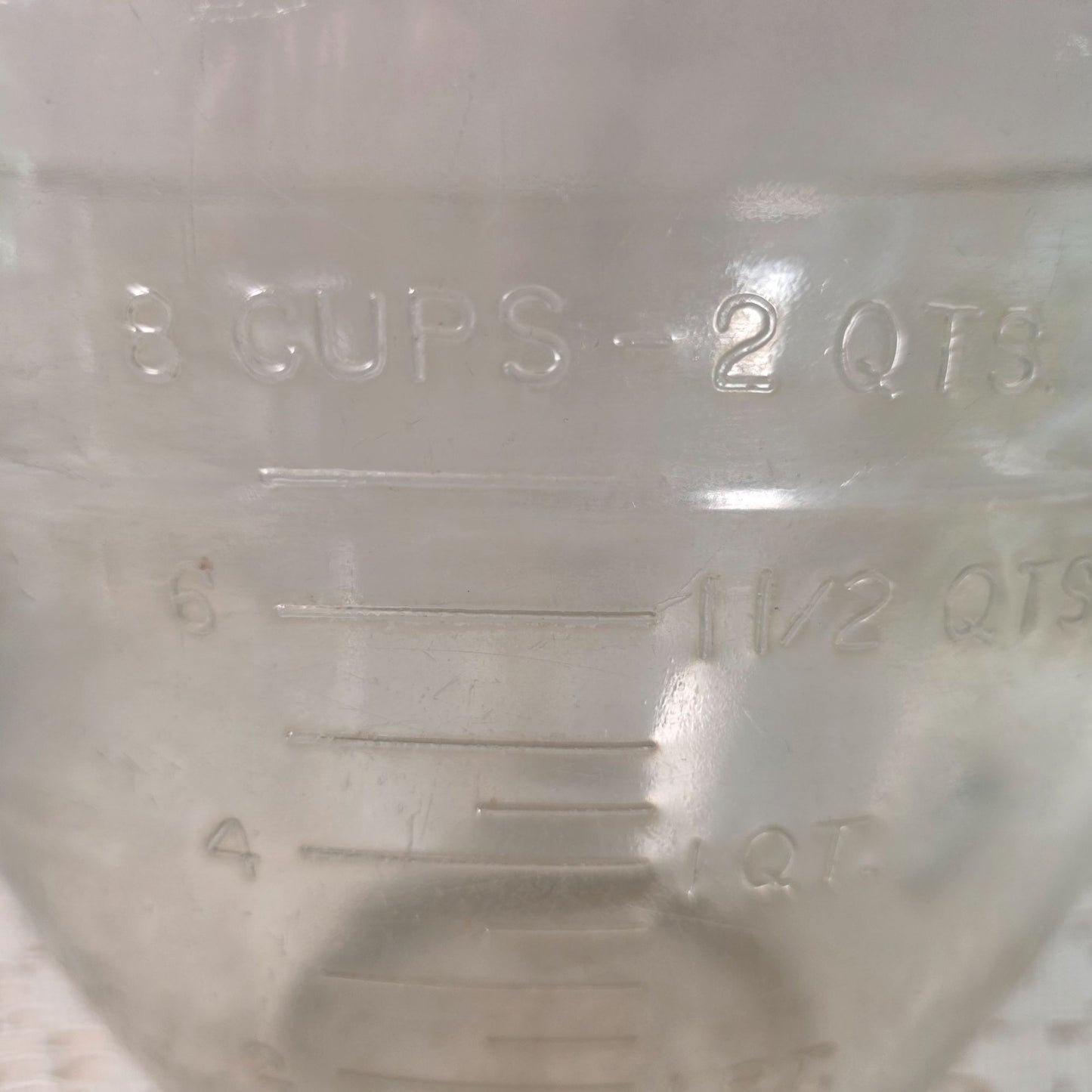 Vintage Anchor Hocking Glass 8-Cup Measuring Cup 2-Quart Batter Bowl With Handle & Spout