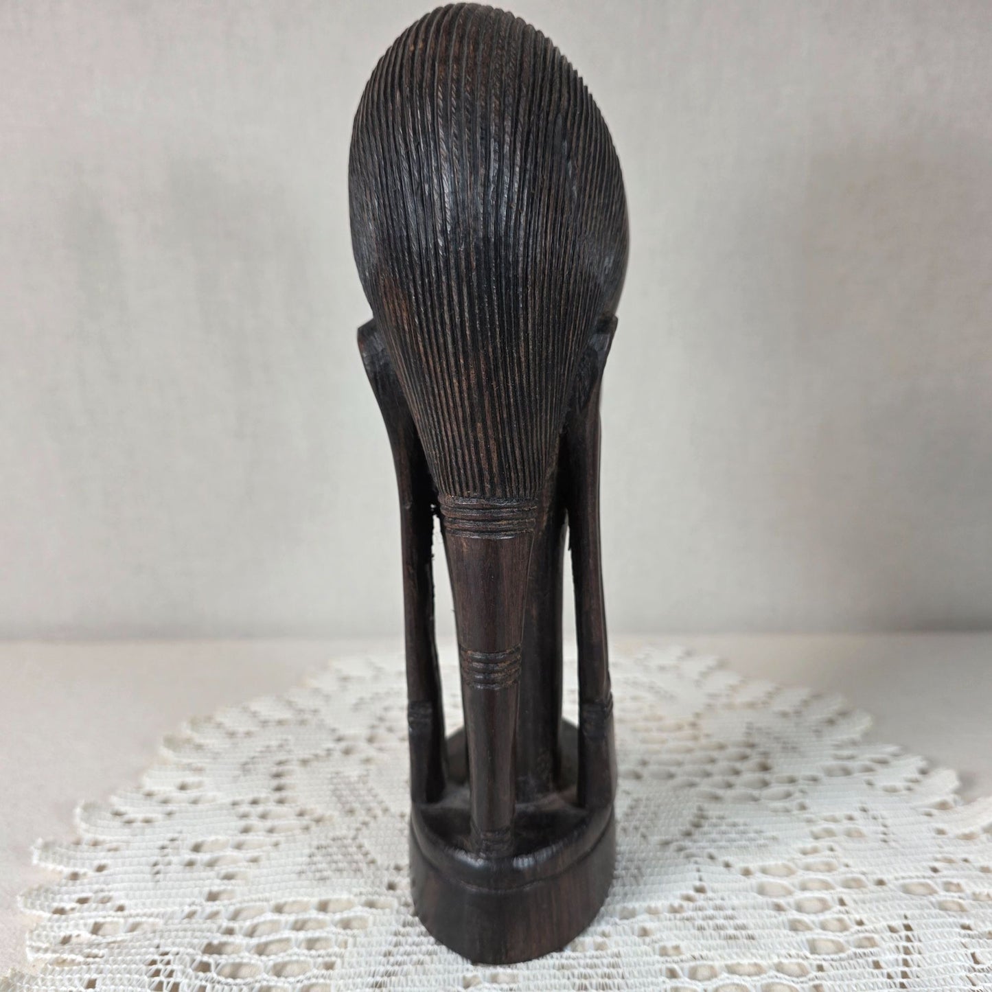 Authentic African Ebony Maasai Tribal Head Sculpture Handcrafted Wooden Art
