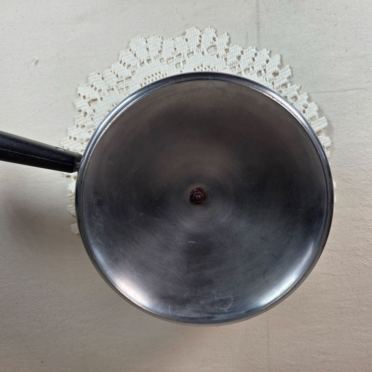 Vintage Revere Ware 2 Qt Copper Bottom Saucepan With Lid & Black Handle
