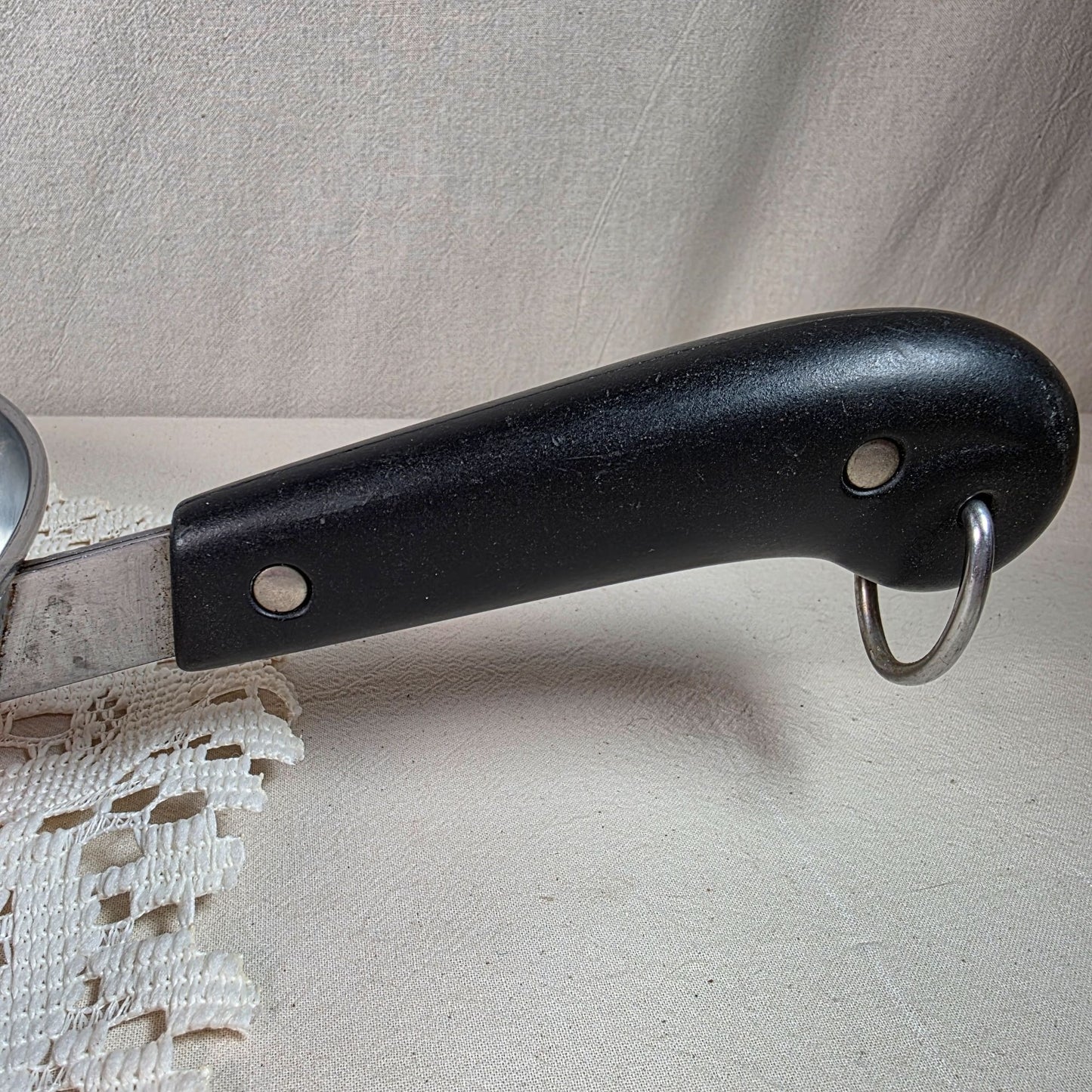 8" Vintage Revere Ware Copper Bottom Skillet With Lid Stainless Steel Black Handle