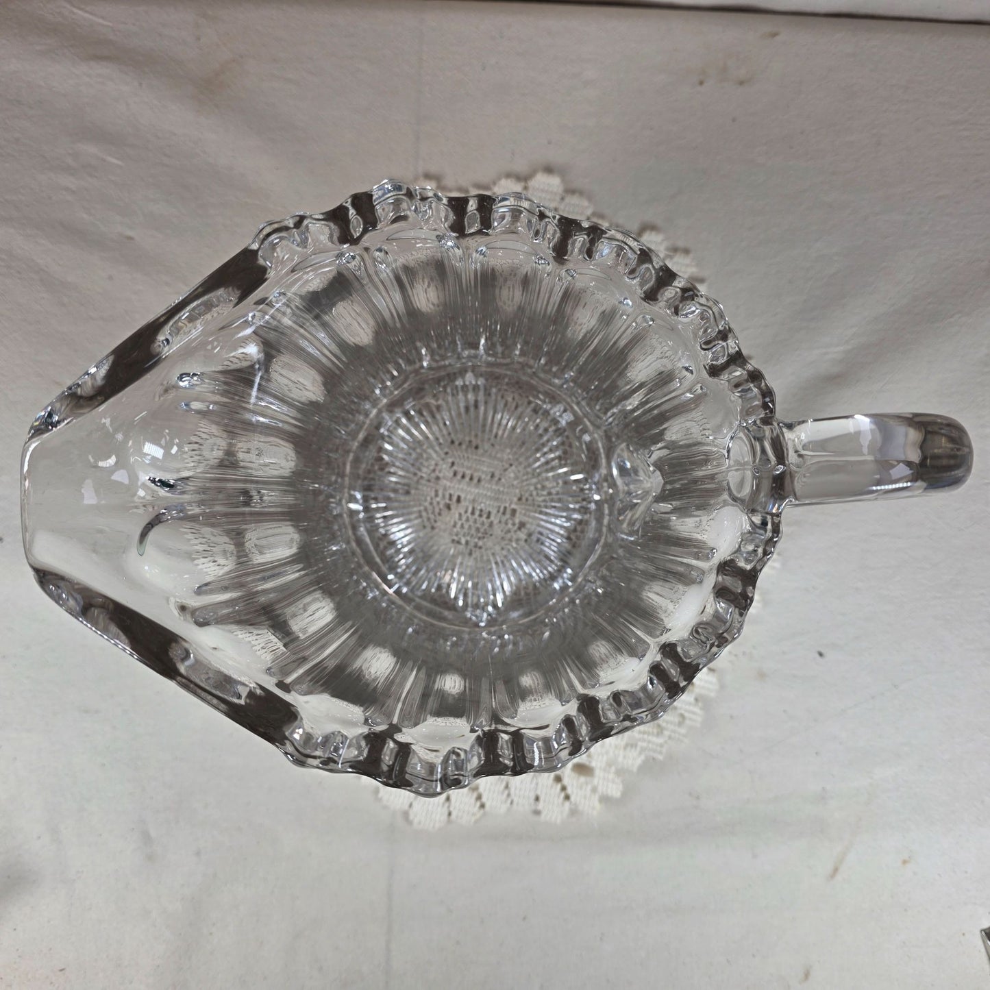 Vintage Fostoria Lucere No. 1515 Clear Glass Pitcher 1907-1915 8"