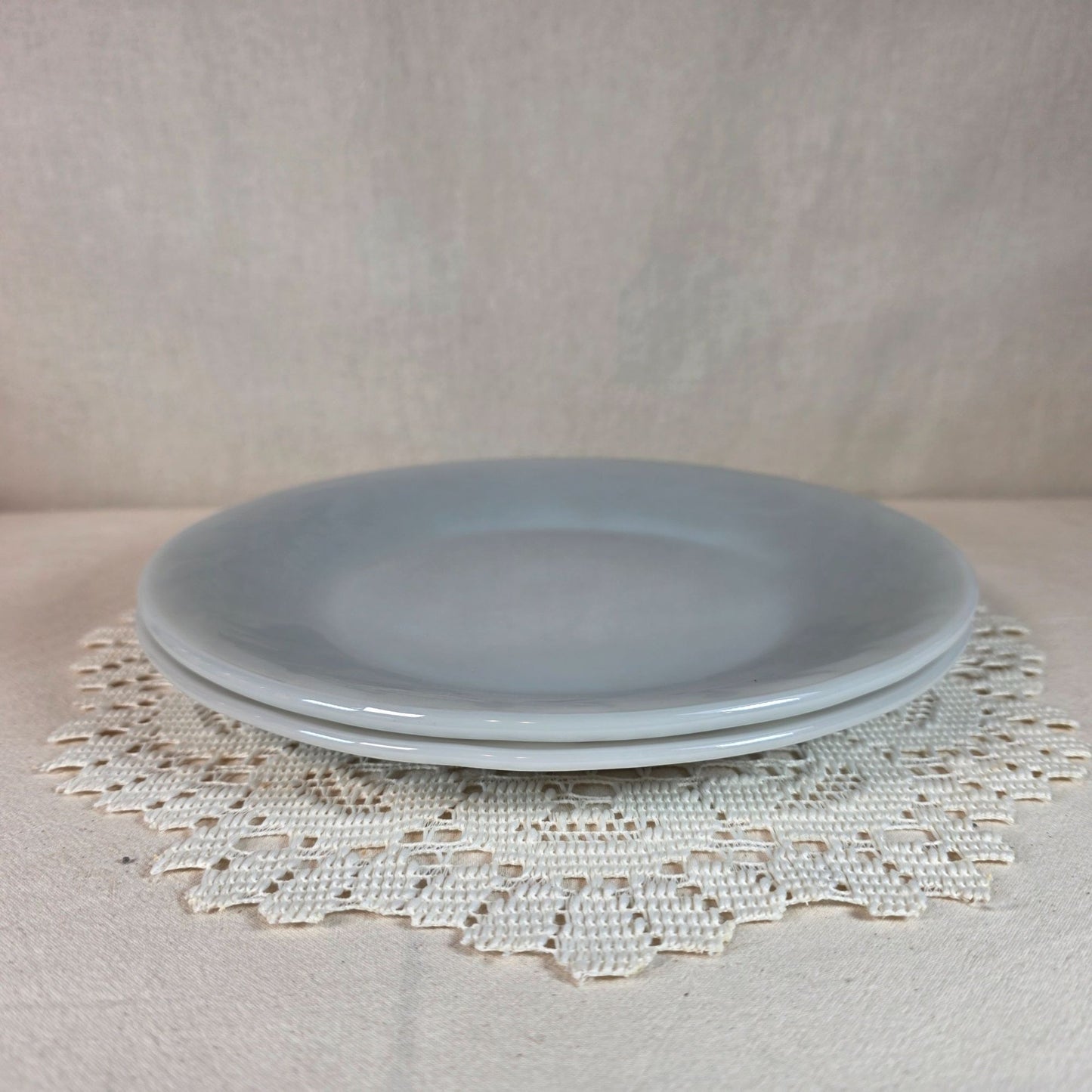 Fire King Gray Laurel Dinner Plates 9" Set Of 2 Vintage USA Glassware