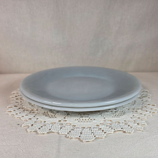 Fire King Gray Laurel Dinner Plates 9" Set Of 2 Vintage USA Glassware
