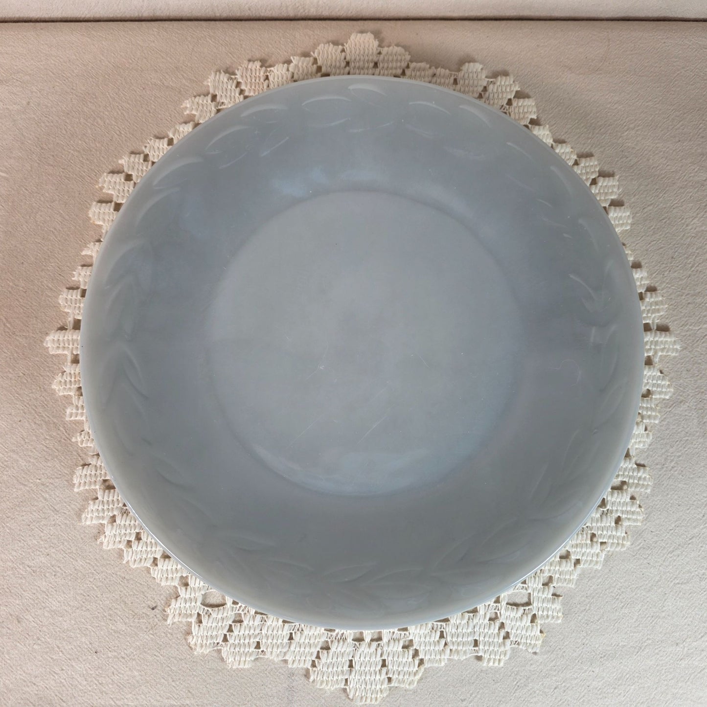 Fire King Gray Laurel Dinner Plates 9" Set Of 2 Vintage USA Glassware