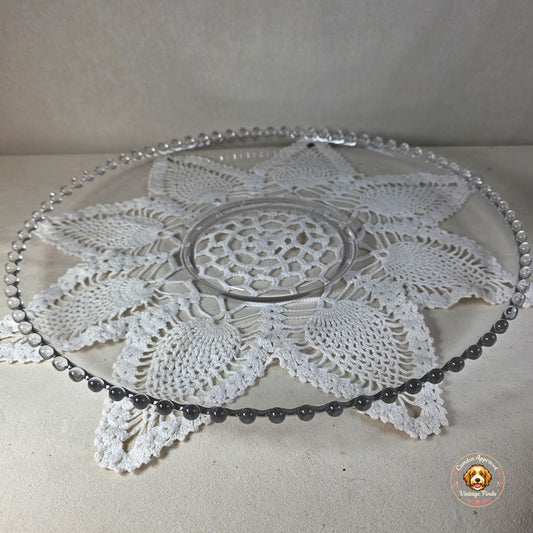 Imperial Candlewick Clear Glass Punch Bowl Underplate 16 3/4" Replacement