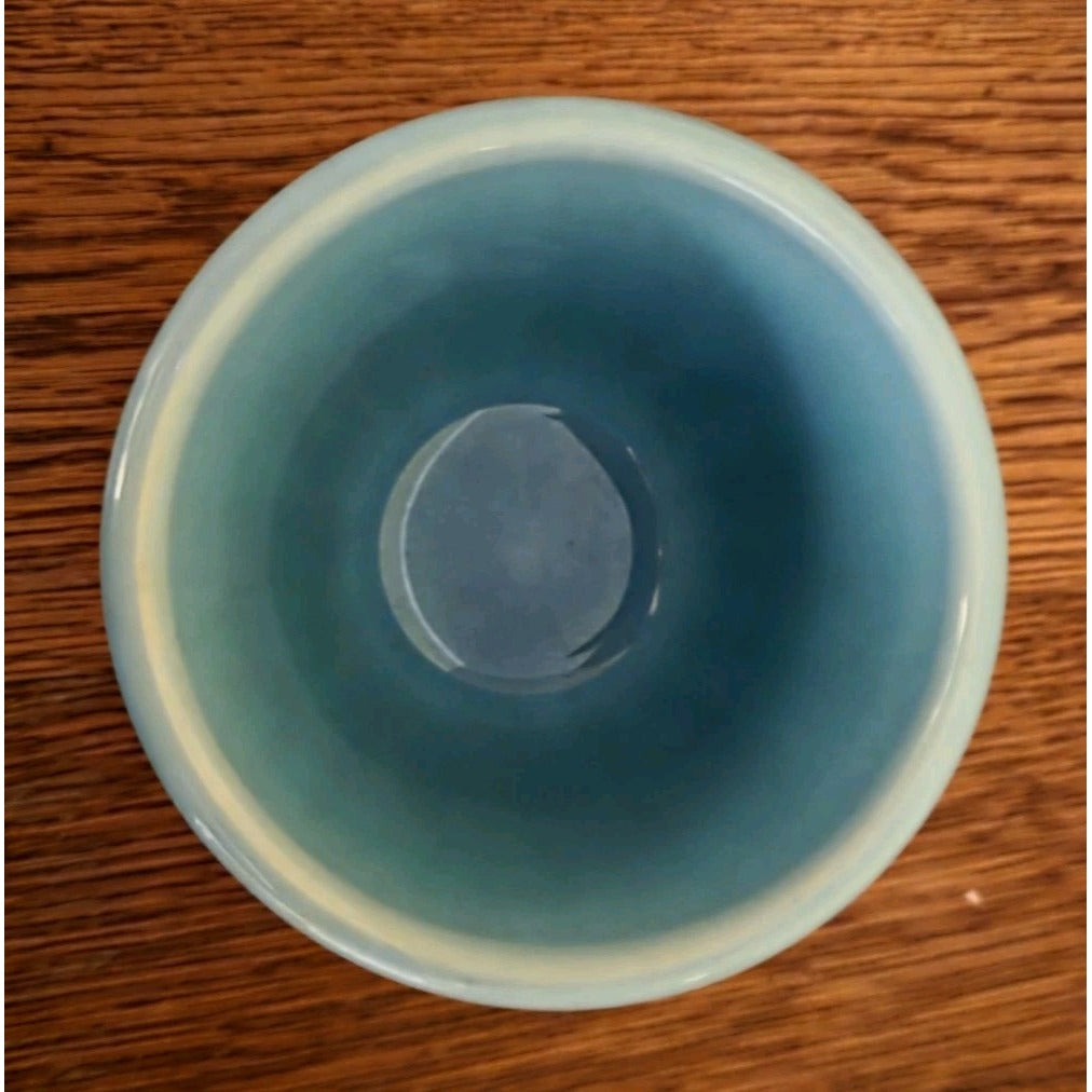 Vintage Franciscan Gladding "Cocinero" Glacial Blue Custard Cup Ramakin 1930