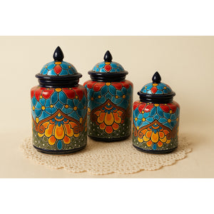 Talavera Pottery Canister Set – Hand-Painted – Made in Mexico