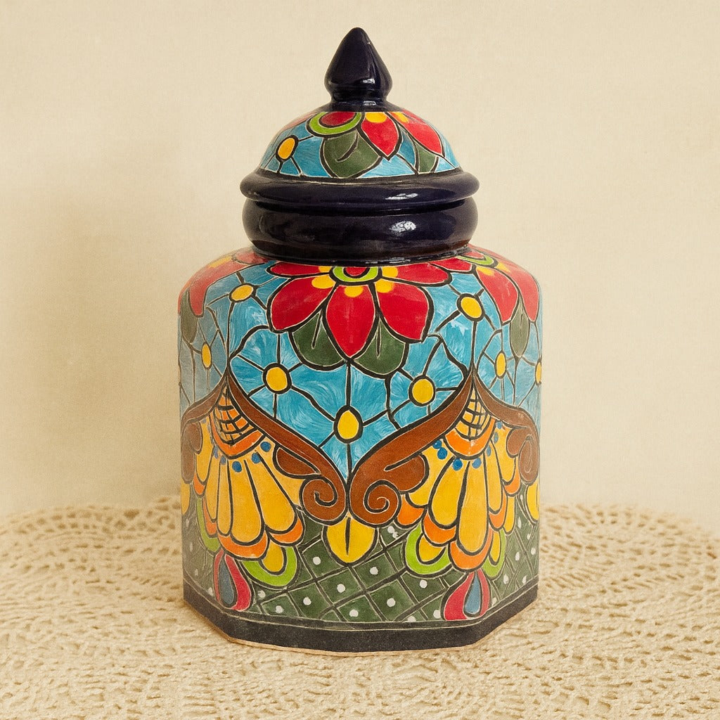 Talavera Pottery Canister Set – Hand-Painted – Made in Mexico