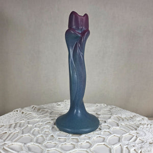 Van Briggle Art Pottery Bud Vase Blue Purple Matte Glaze Colorado Springs