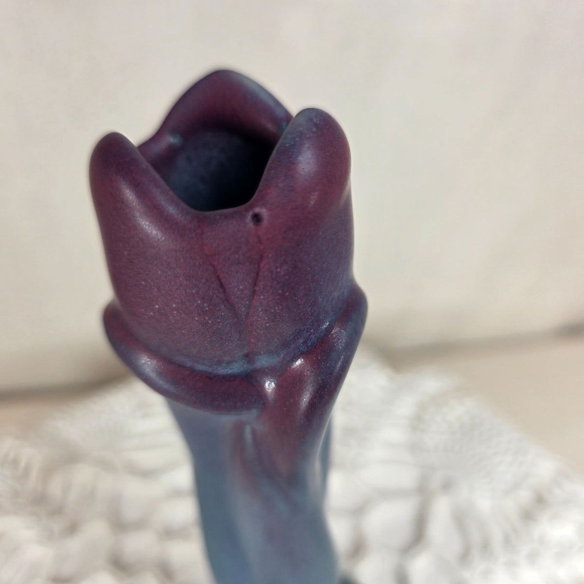 Van Briggle Art Pottery Bud Vase Blue Purple Matte Glaze Colorado Springs