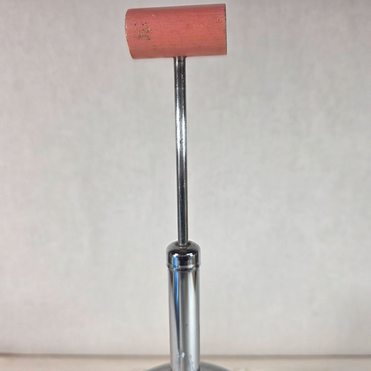 Vintage PAMCO Food Chopper With Glass Measuring Cup Base 1.5 Cup Capacity Metal Plunger & Wooden Handle For Nuts & Vegetables