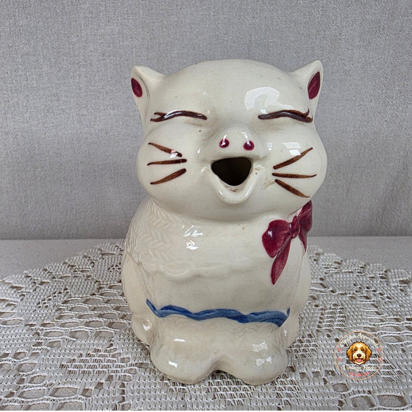 Vintage Shawnee Puss N Boots Cat Creamer - Ceramic - 4.5" Tall - USA Made