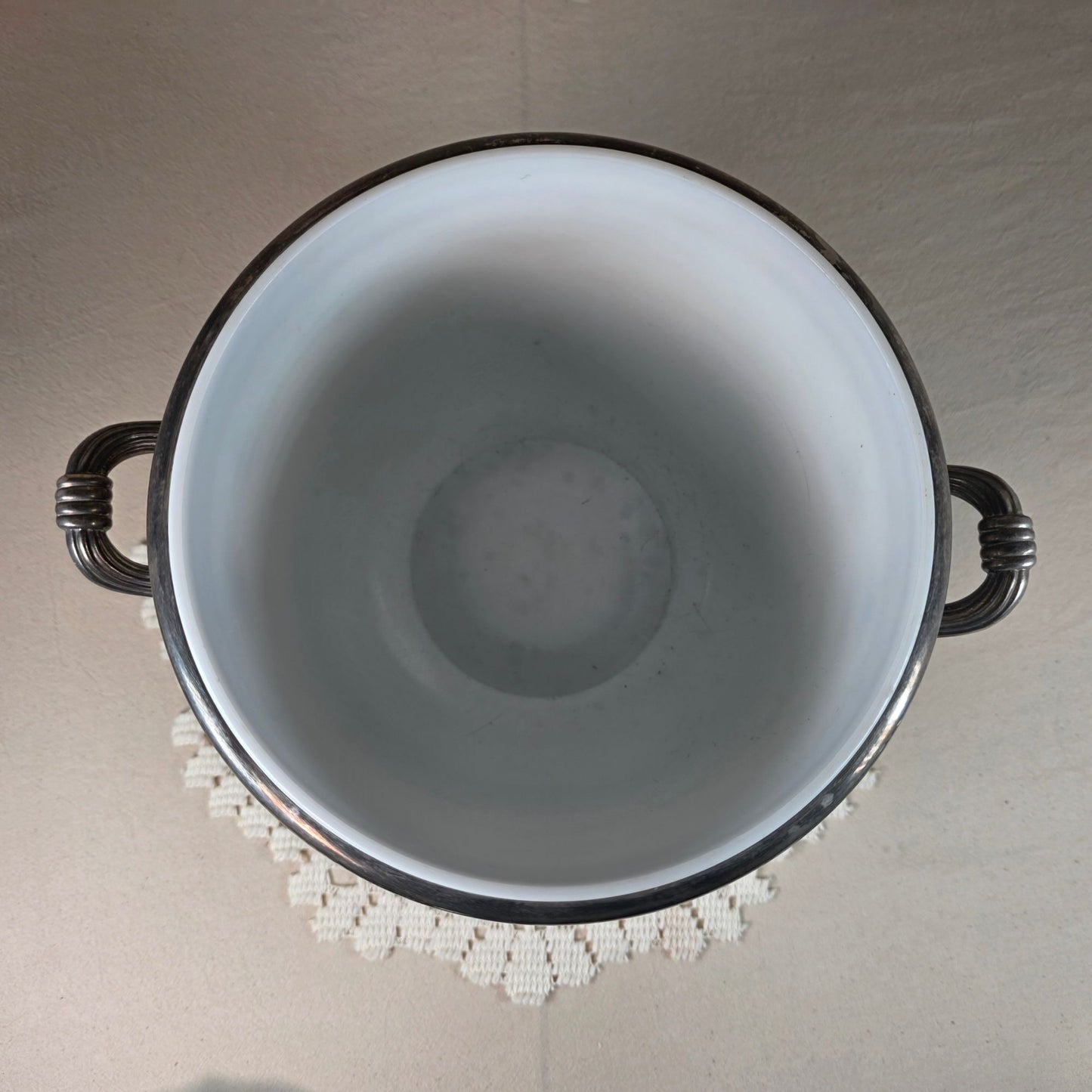 Silver-Plated Ice Bucket With Lid & Tongs Vintage Style Made In Hong Kong Elegant Design