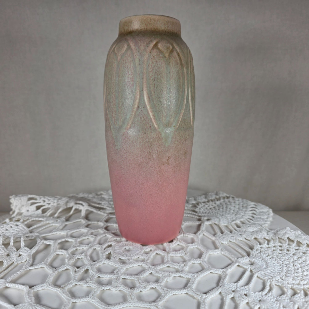 1922 Rookwood Pottery Vase #2406 Pink Green Matte Arts & Crafts Antique
