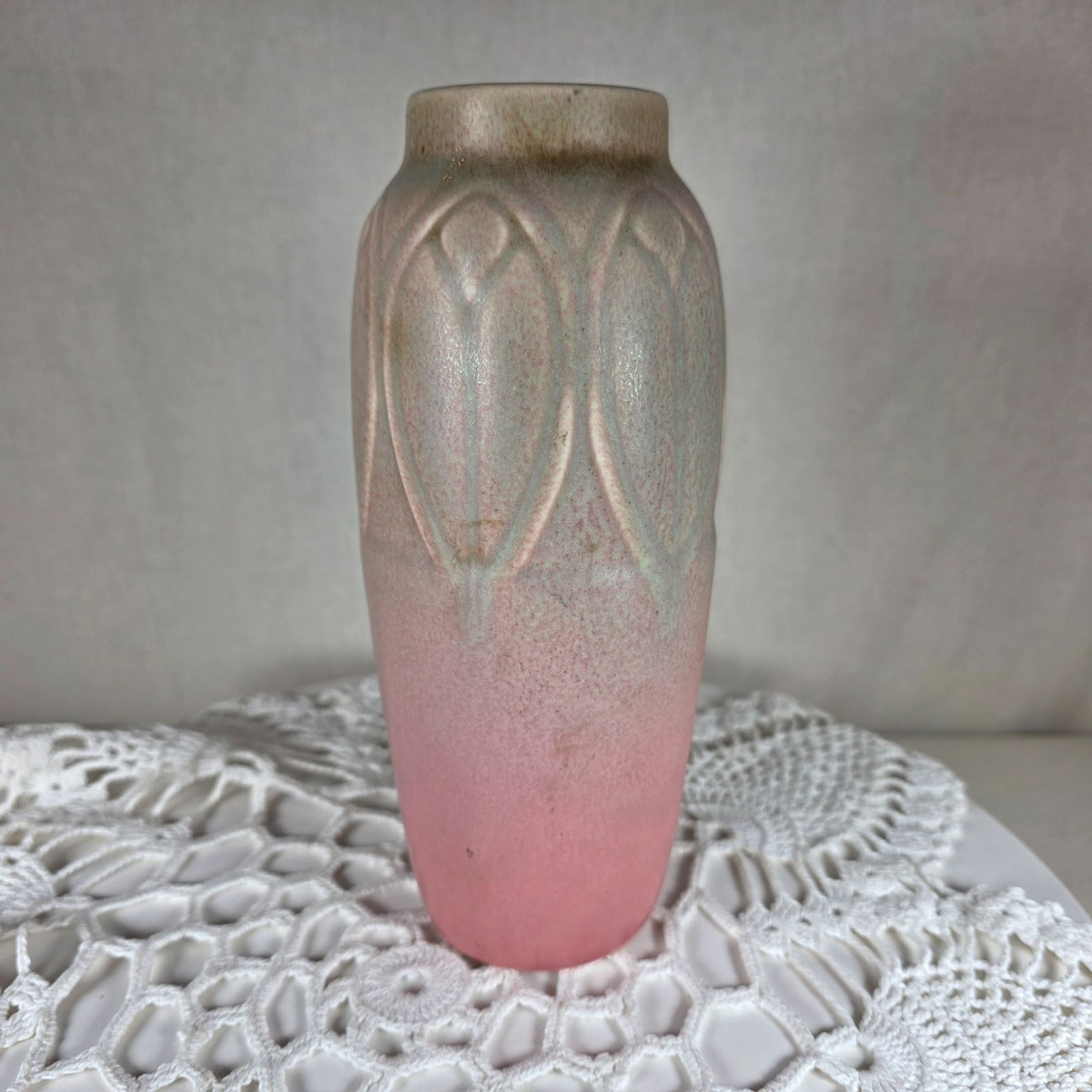 1922 Rookwood Pottery Vase #2406 Pink Green Matte Arts & Crafts Antique