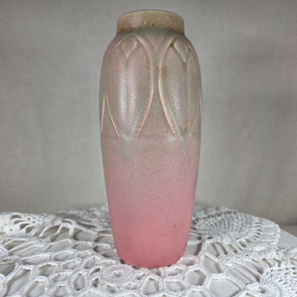 1922 Rookwood Pottery Vase #2406 Pink Green Matte Arts & Crafts Antique