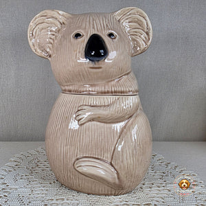 Vintage Koala Bear Cookie Jar CJ-93 USA California Pottery Beige 9"