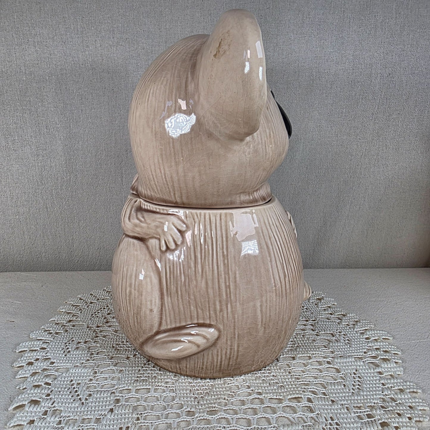 Vintage Koala Bear Cookie Jar CJ-93 USA California Pottery Beige 9"