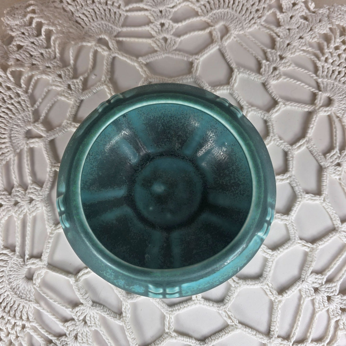 1929 Rookwood Pottery Turquoise Matte Glaze Art Deco Bowl Shape 2133